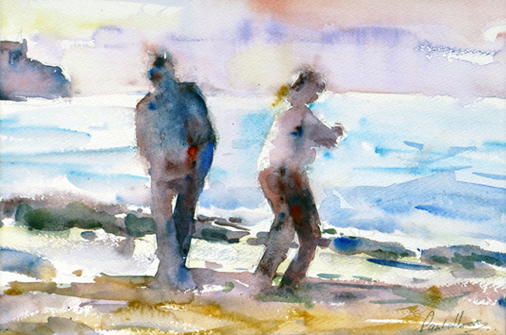 Skimming Stones painting by Paul Hoare