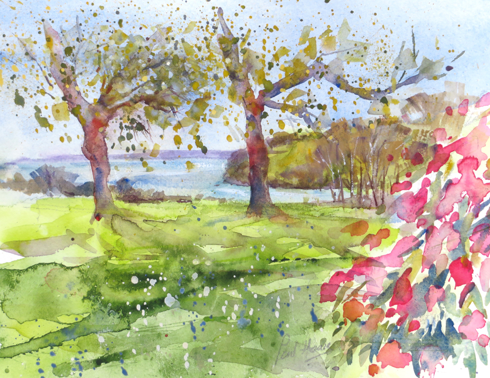 Trelissick, over looking the river painting by Paul Hoare