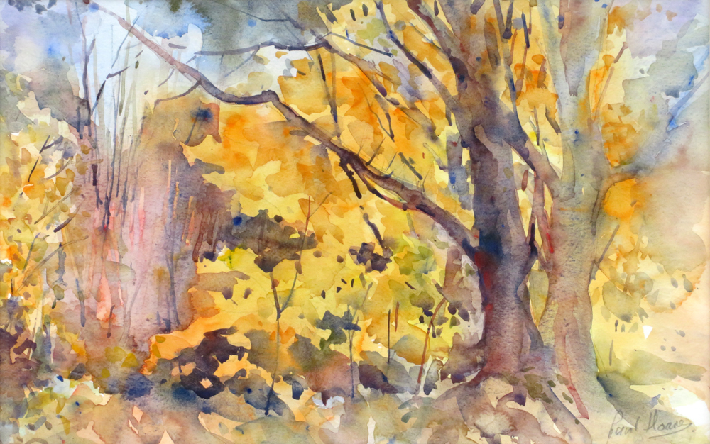 Golden Tree painting by Paul Hoare