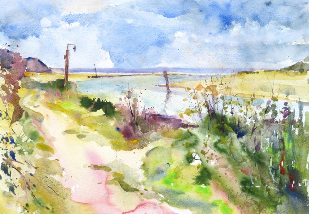 Porthkidney Beach painting by Paul Hoare