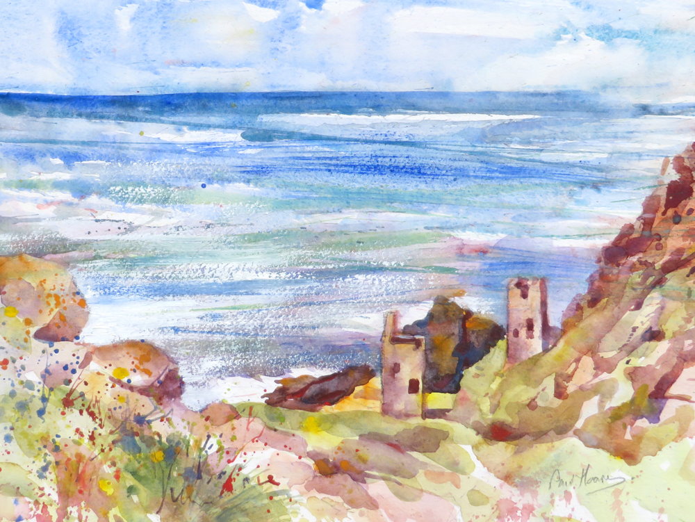 Botallack Mines painting by Paul Hoare