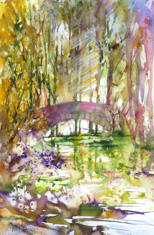 Bridge through the Trees painting by paul hoare