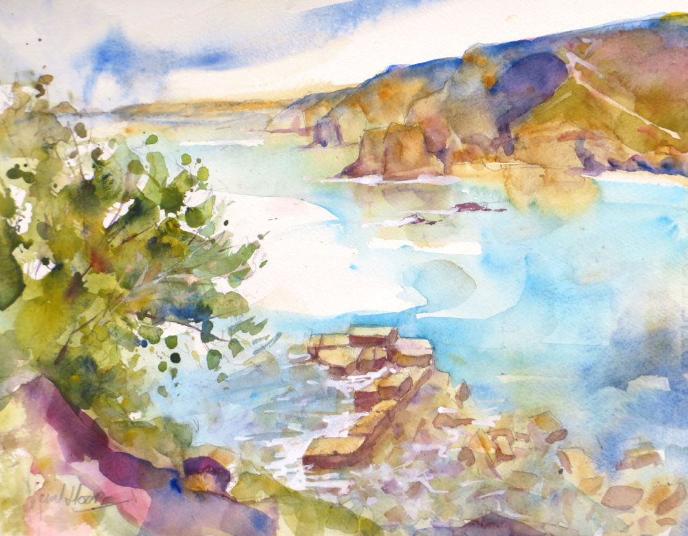 Remains of the Old Harbour, Trevaunance Cove by Paul Hoare
