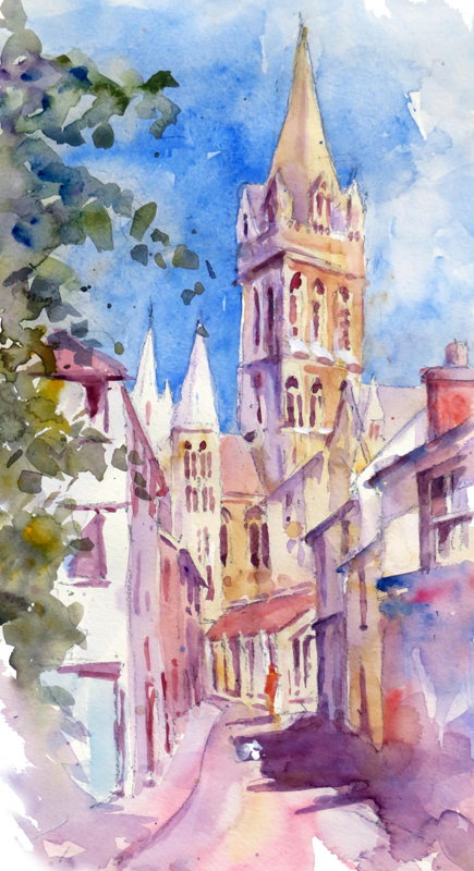Truro Cathedral painting by Paul Hoare