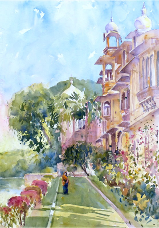 Royal Palce, Udaipur, India painting by Paul Hoare