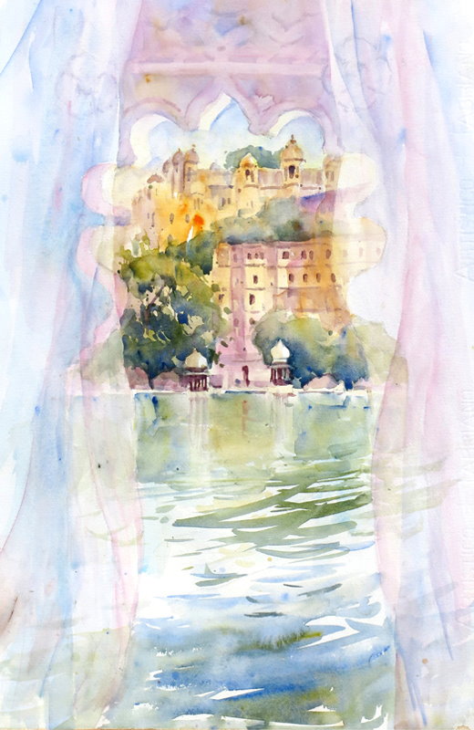 The Royal Palace, Udaipur, India painting by Paul Hoare