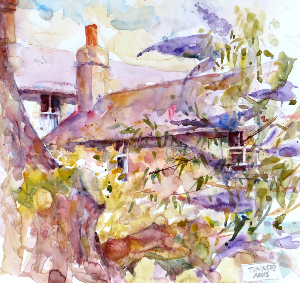 'The Tinners Arms', Zennor painting by Paul Hoare