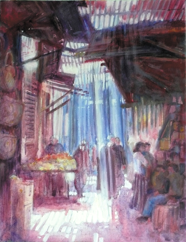The Souk, Marrakech painting by Paul Hoare