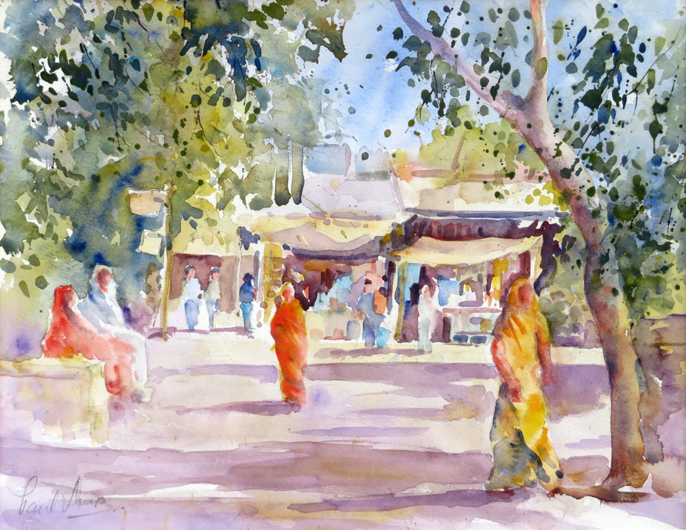 Steers Market, Udaipur, India painting by Paul Hoare