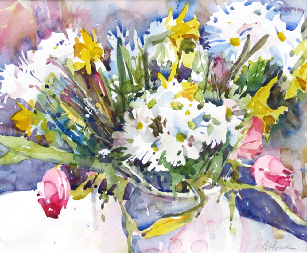 Tulips and Daisies painting by Paul Hoare