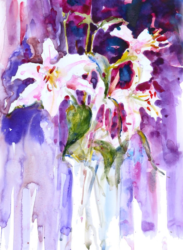 Lillies painting by Paul Hoare