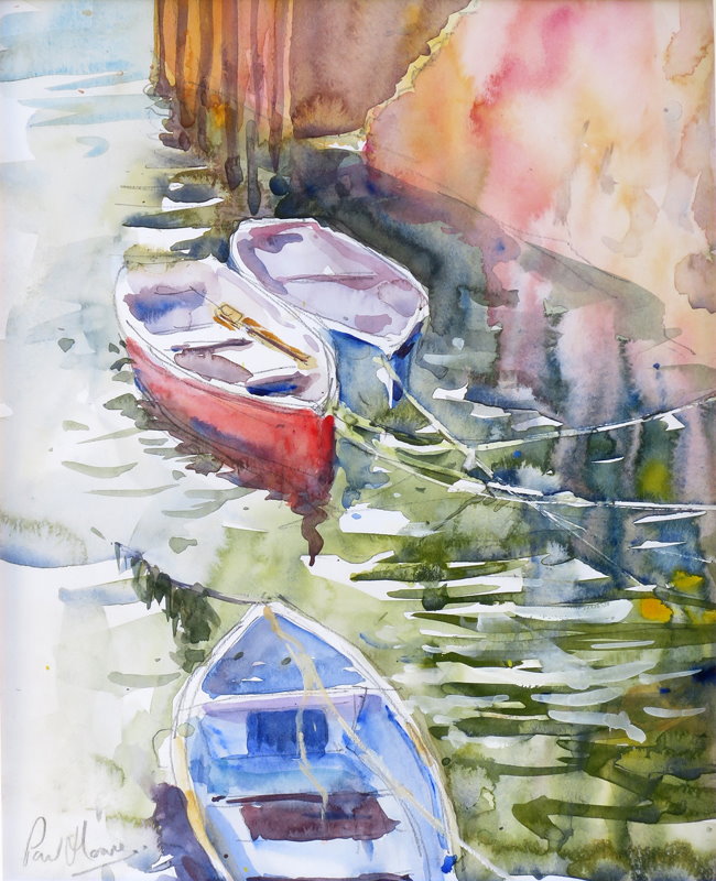 Moored Up painting by Paul Hoare
